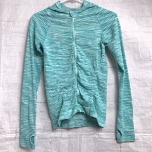 Athleta Green Space Dyed Full ZIP Hoodie Sz XS